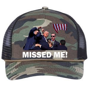 Trump Shot Rally Assassination Missed Me! Retro Rope Trucker Hat Cap