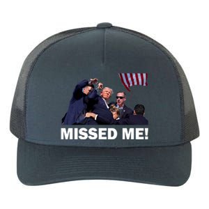 Trump Shot Rally Assassination Missed Me! Yupoong Adult 5-Panel Trucker Hat