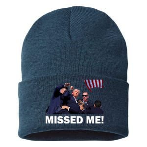 Trump Shot Rally Assassination Missed Me! Sustainable Knit Beanie