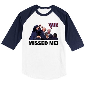 Trump Shot Rally Assassination Missed Me! Baseball Sleeve Shirt