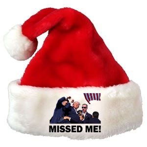 Trump Shot Rally Assassination Missed Me! Premium Christmas Santa Hat