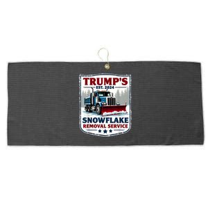 TrumpS Snowflake Removal Service Funny Trump 2024 Large Microfiber Waffle Golf Towel