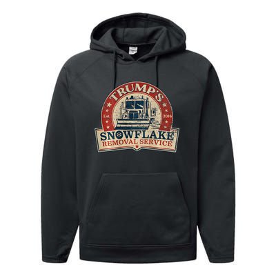 TrumpS Snowflake Removal Service Trump 2024 Performance Fleece Hoodie