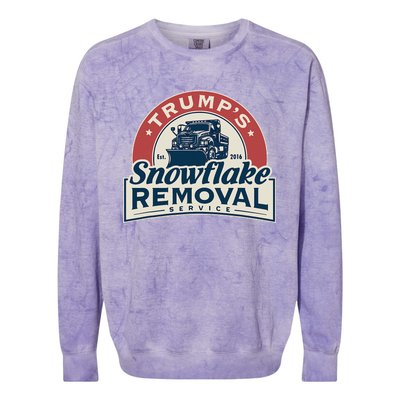 TrumpS Snowflake Removal Service Funny Trump 2024 Colorblast Crewneck Sweatshirt