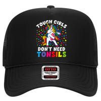 Tonsil Surgery Recovery Gift Unicorn Tonsil Removal High Crown Mesh Back Trucker Hat