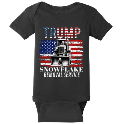 Trump Snowflake Removal Service Funny Donald Trump 2024 Baby Bodysuit