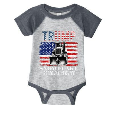 Trump Snowflake Removal Service Funny Donald Trump 2024 Infant Baby Jersey Bodysuit