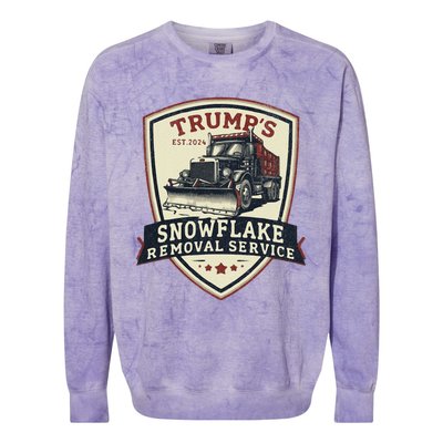 Trump Snowflake Removal Service Certification Program Funny Colorblast Crewneck Sweatshirt