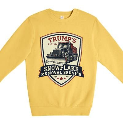 Trump Snowflake Removal Service Certification Program Funny Premium Crewneck Sweatshirt