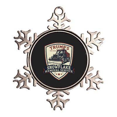Trump Snowflake Removal Service Certification Program Funny Metallic Star Ornament