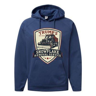 Trump Snowflake Removal Service Certification Program Funny Performance Fleece Hoodie