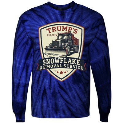 Trump Snowflake Removal Service Certification Program Funny Tie-Dye Long Sleeve Shirt