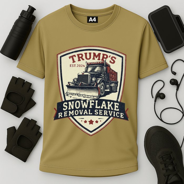 Trump Snowflake Removal Service Certification Program Funny Cooling Performance Crew T-Shirt