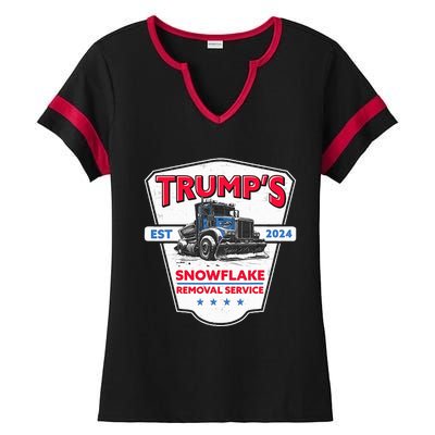 TrumpS Snowflake Removal Service Ladies Halftime Notch Neck Tee