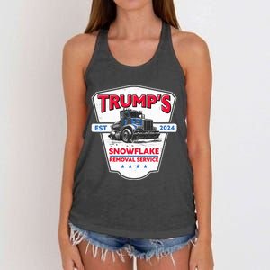 TrumpS Snowflake Removal Service Women's Knotted Racerback Tank