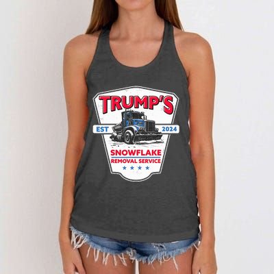 TrumpS Snowflake Removal Service Women's Knotted Racerback Tank