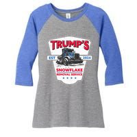 TrumpS Snowflake Removal Service Women's Tri-Blend 3/4-Sleeve Raglan Shirt