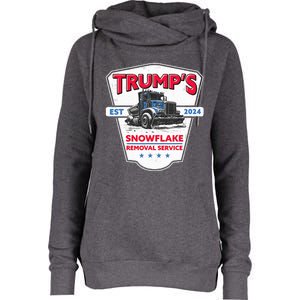 TrumpS Snowflake Removal Service Womens Funnel Neck Pullover Hood