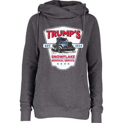 TrumpS Snowflake Removal Service Womens Funnel Neck Pullover Hood