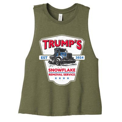 TrumpS Snowflake Removal Service Women's Racerback Cropped Tank