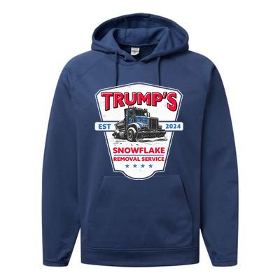 TrumpS Snowflake Removal Service Performance Fleece Hoodie