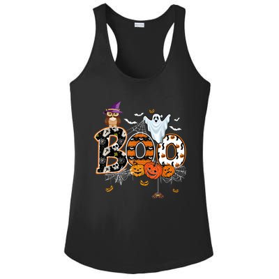 Teacher Squad Retro Halloween Boo 2 Funny Gift Ladies PosiCharge Competitor Racerback Tank