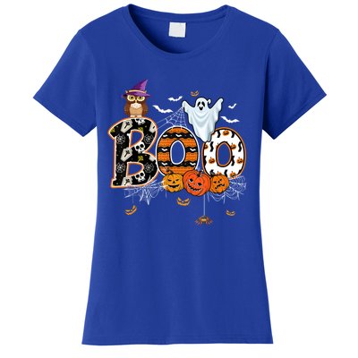 Teacher Squad Retro Halloween Boo 2 Funny Gift Women's T-Shirt