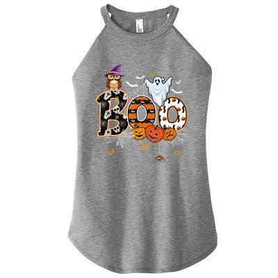 Teacher Squad Retro Halloween Boo 2 Funny Gift Women's Perfect Tri Rocker Tank