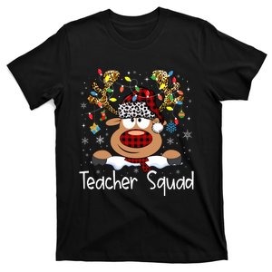 Teacher Squad Reindeer Funny Teacher Christmas Xmas Pajamas T-Shirt