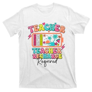 Teacher Summer Recharge Required Funny Teacher T-Shirt