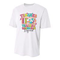 Teacher Summer Recharge Required Funny Teacher Youth Performance Sprint T-Shirt