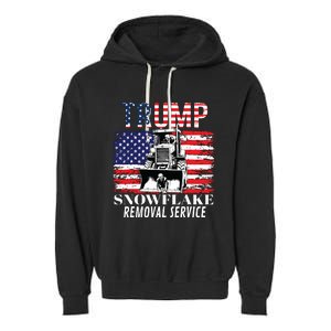 Trump Snowflake Removal Service Funny Donald Trump 2024 Garment-Dyed Fleece Hoodie