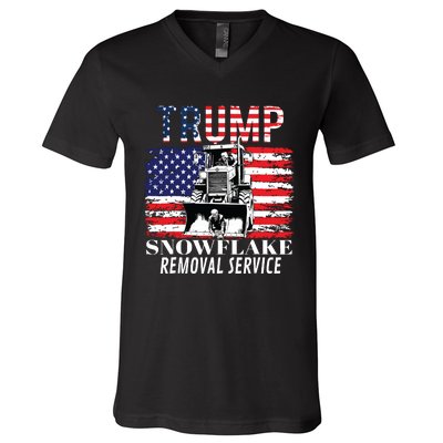 Trump Snowflake Removal Service Funny Donald Trump 2024 V-Neck T-Shirt