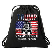 Trump Snowflake Removal Service Funny Donald Trump 2024 Drawstring Bag