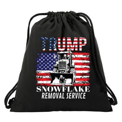 Trump Snowflake Removal Service Funny Donald Trump 2024 Drawstring Bag