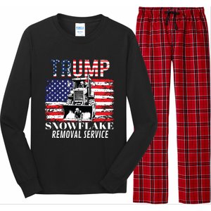 Trump Snowflake Removal Service Funny Donald Trump 2024 Long Sleeve Pajama Set