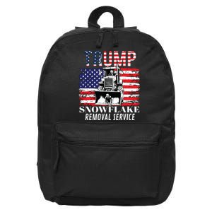 Trump Snowflake Removal Service Funny Donald Trump 2024 16 in Basic Backpack