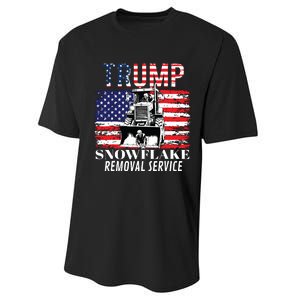 Trump Snowflake Removal Service Funny Donald Trump 2024 Performance Sprint T-Shirt