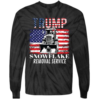 Trump Snowflake Removal Service Funny Donald Trump 2024 Tie-Dye Long Sleeve Shirt