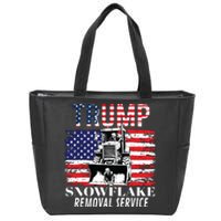 Trump Snowflake Removal Service Funny Donald Trump 2024 Zip Tote Bag