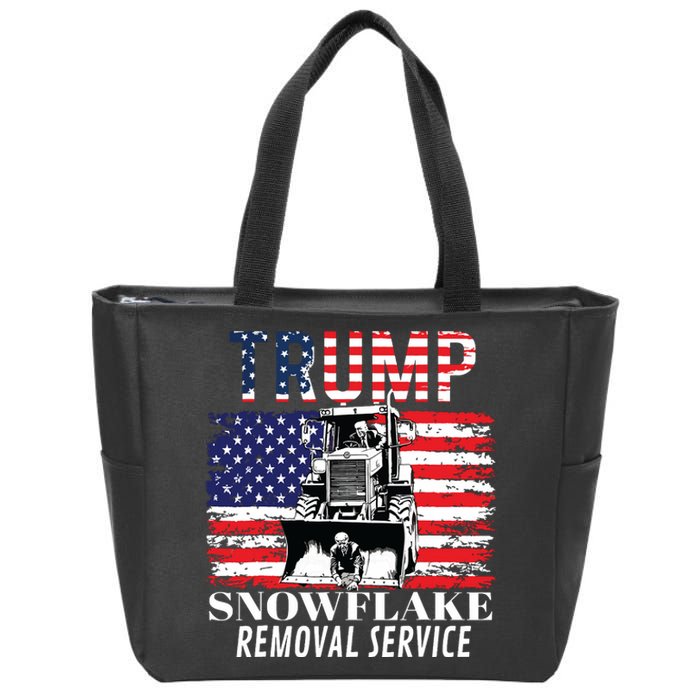 Trump Snowflake Removal Service Funny Donald Trump 2024 Zip Tote Bag