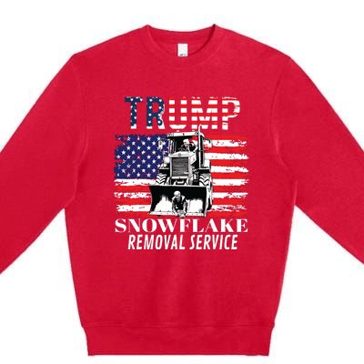 Trump Snowflake Removal Service Funny Donald Trump 2024 Premium Crewneck Sweatshirt