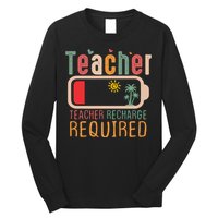 Teacher Summer Recharge Required Long Sleeve Shirt