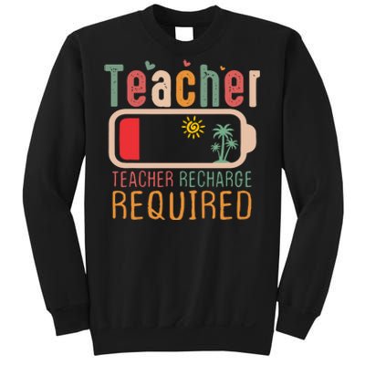 Teacher Summer Recharge Required Sweatshirt