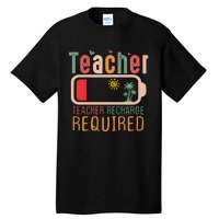 Teacher Summer Recharge Required Tall T-Shirt