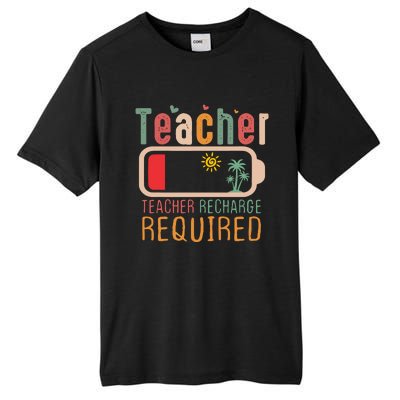 Teacher Summer Recharge Required Tall Fusion ChromaSoft Performance T-Shirt