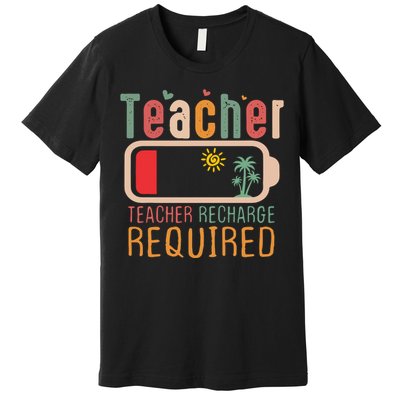 Teacher Summer Recharge Required Premium T-Shirt