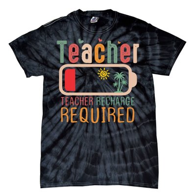 Teacher Summer Recharge Required Tie-Dye T-Shirt