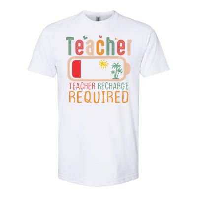 Teacher Summer Recharge Required Softstyle CVC T-Shirt