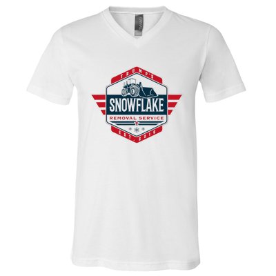 TrumpS Snowflake Removal Service Funny Donald Trump 2024 V-Neck T-Shirt